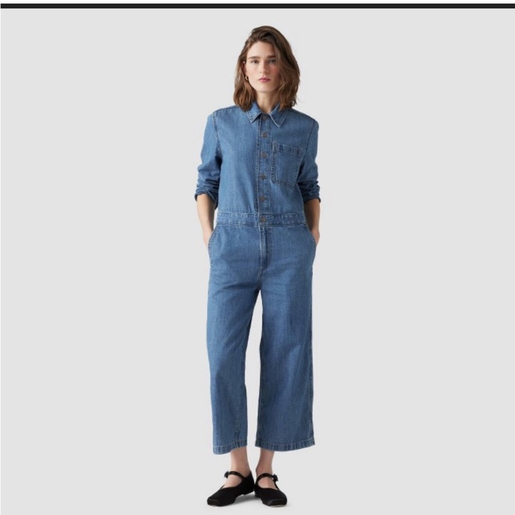 Nwt Levi's Blue Denim Jumpsuit Size L